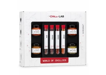 Set mit 8 Chili-Köstlichkeiten aus aller Welt