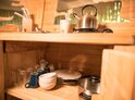 Accommodation in treehouse under Jested