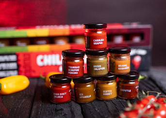Degustační sada 8 chilli mash omáček