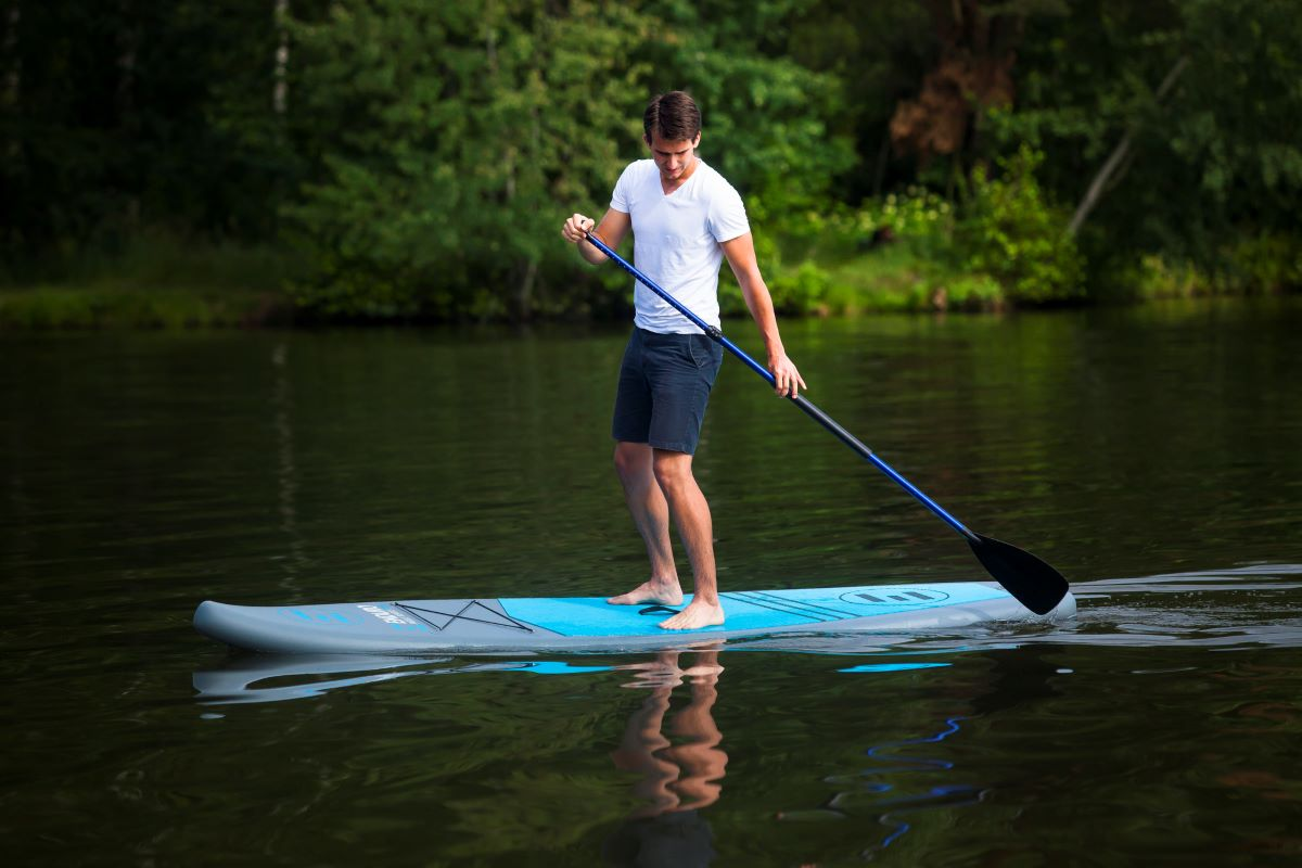 paddleboarding
