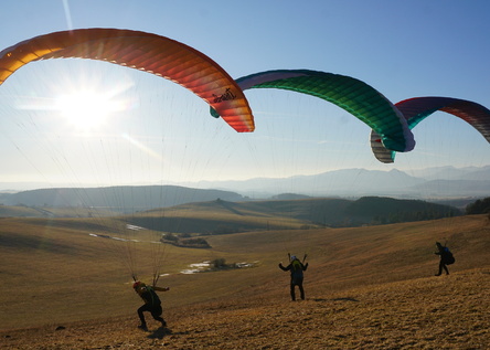Tandem paragliding