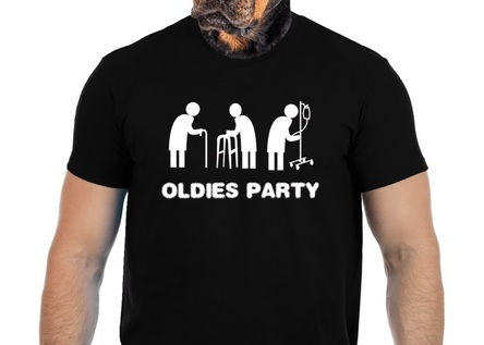 Vtipné tričko Bastard: Oldies party
